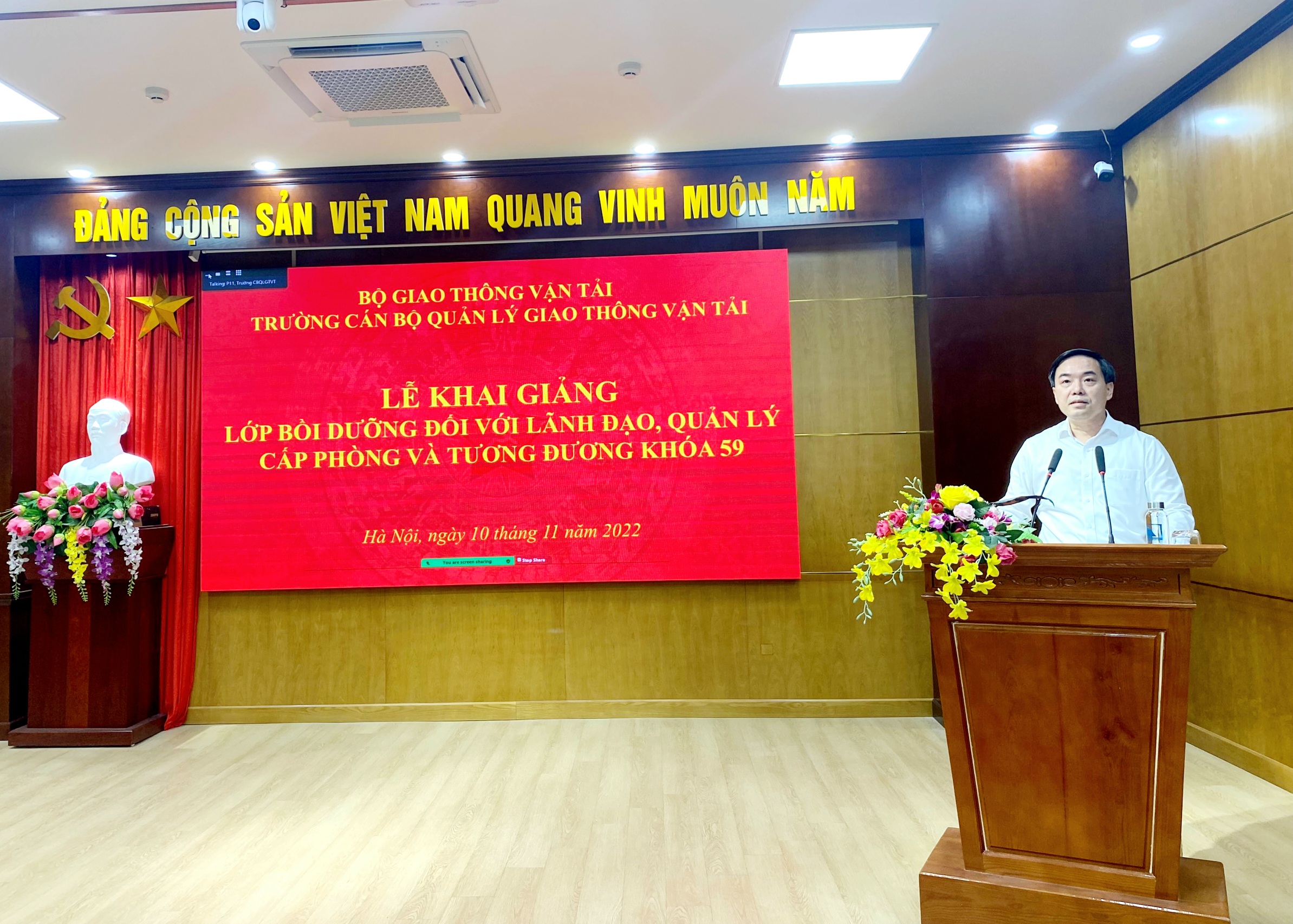 Trường Cán bộ quản lý giao thông vận tải khai giảng lớp Bồi dưỡng lãnh đạo, quản lý cấp phòng và tương đương khoá 59