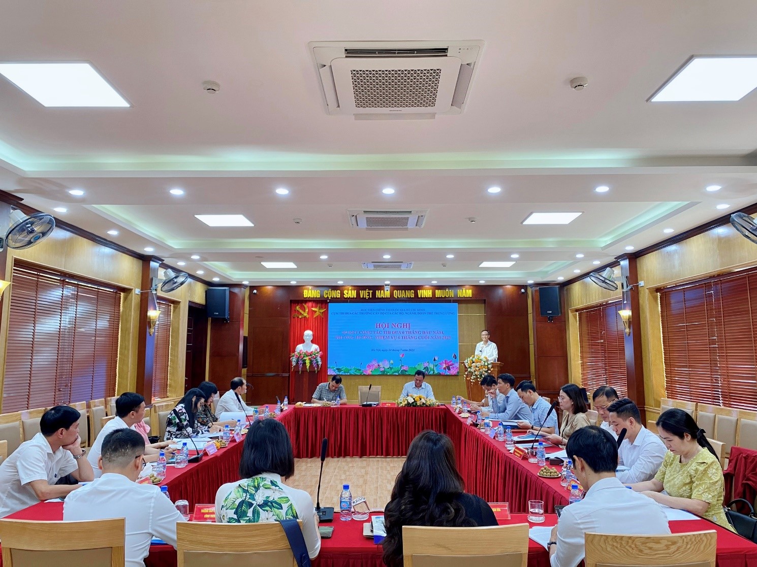 Cụm Thi đua số 8 các trường chính trị bộ, ngành đoàn thể Trung ương tổ chức Hội nghị tổng kết 6 tháng đầu năm 2023