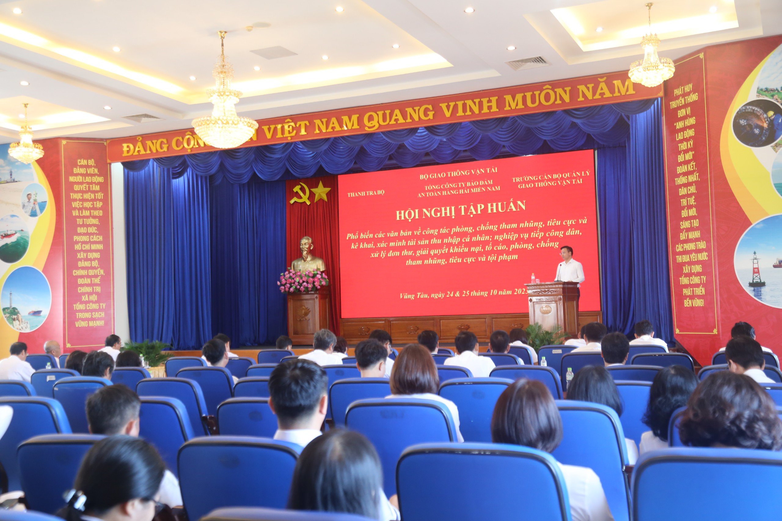 Tập huấn công tác phòng, chống tham nhũng, tiêu cực cho hơn 200 lãnh đạo, người lao động Tổng công ty Bảo đảm an toàn Hàng hải miền Nam