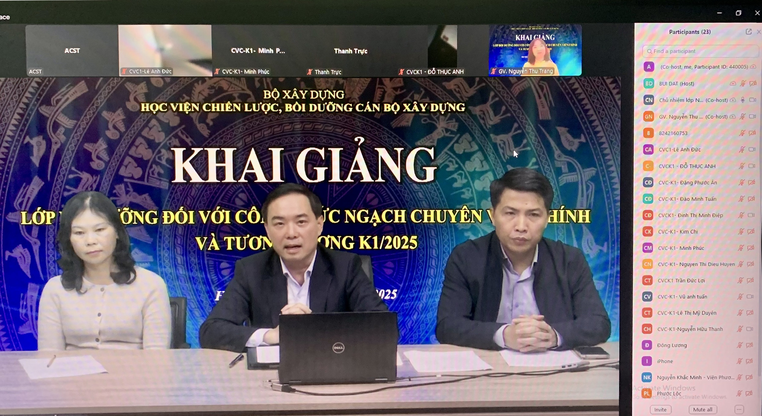 Khai giảng lớp Bồi dưỡng đối với công chức ngạch chuyên viên chính và tương đương K1/2025