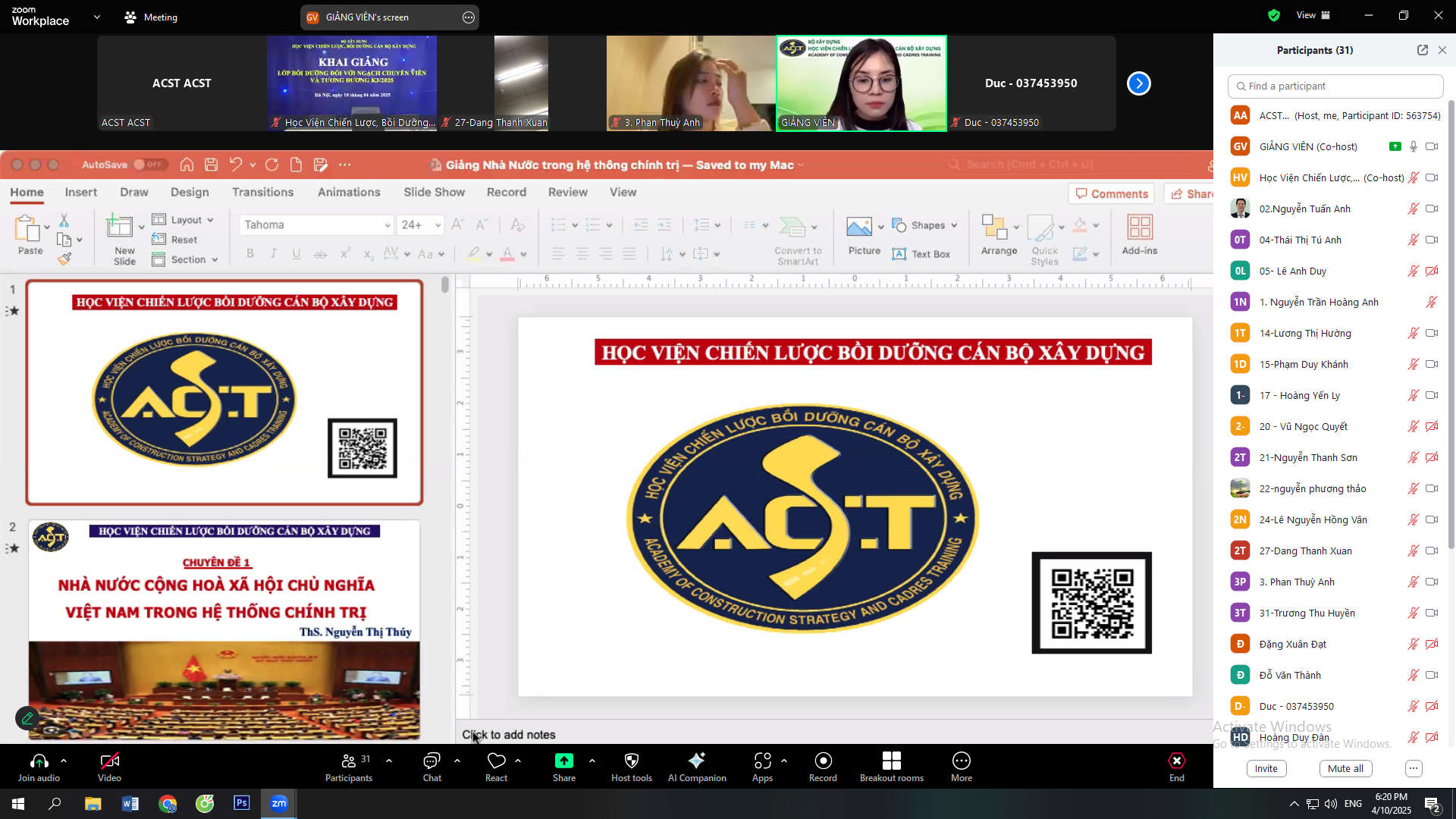 Khai giảng lớp Bồi dưỡng đối với ngạch chuyên viên và tương đương Khóa 3
