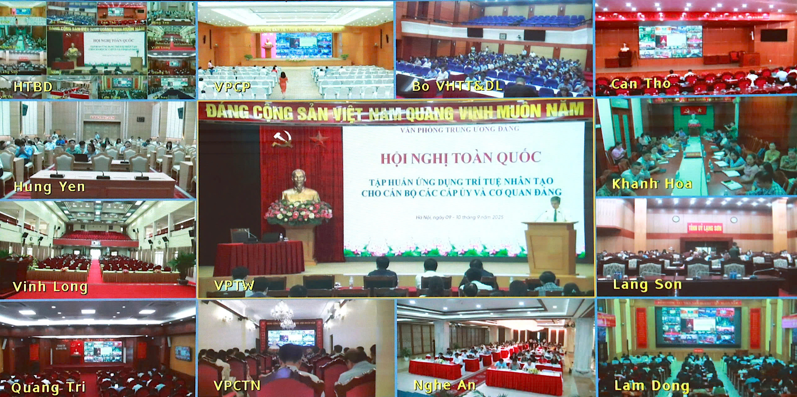 Đảng uỷ ACST tham gia kết nối hội nghị toàn quốc tập huấn ứng dụng AI trong toàn Đảng bộ